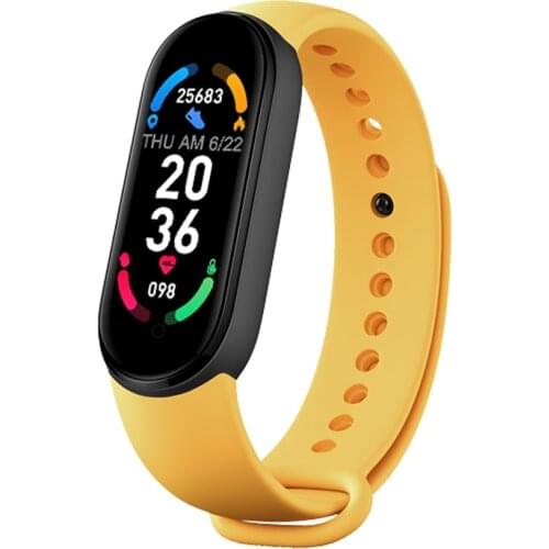 M6 Smart Band 2021 Watch Fitness Tracker Heart Rate Blood Pressure Monitor Color Screen IP67 Waterproof Band Magnetic charger