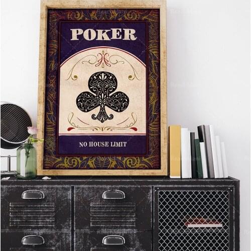 Vintage Poker Room Poster, Wall Decor, Man Cave Art, Poker Wall Art, Games, Hobbies, Printable Art, Casino Poster, Texas Holdem