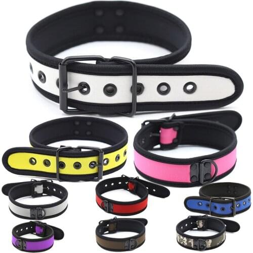 Adult SM Products Neck Collars Bondage Gear Collar Fetish Sexy Cosplay Games Dog Choker Sex Toys For Couples Accessories