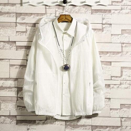 Summer Hooded Jackets Men Thin Zipper Casual Couple Windbreaker Fashion Casual Big Fat Coat Mens Coats and Jackets
