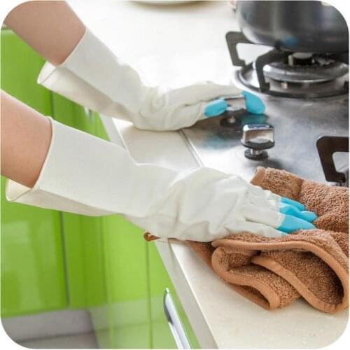 Waterproof Rubber Gloves for Household Cleaning Laundry Washing Gloves Thick Durable Gloves Creative Household Cleaning Tools