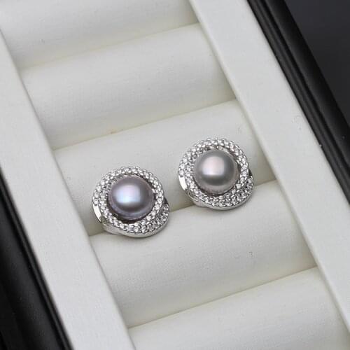 2020 Fashion Pearl Earrings Natural Freshwater Pearl Jewelry Earring 925 Sterling Silver Jewelry For Women Gift Girl Best Gift