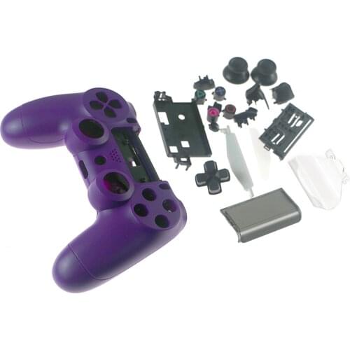 12sets For PS4 Pro JDS 040 JDM 040 Controller Transparent Crystal Full Set Housing Shell buttons mod kit Faceplate Replacement