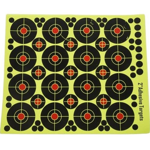 160Pcs 2 Inch Reactive Splatter Glow Florescent Paper Target for Hunting Archery Training Fireing Accessories