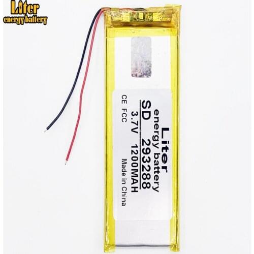 3.7V,1200mAH,293288 polymer lithium ion / Li-ion battery for GPS,mp3,mp4,mp5,dvd,bluetooth,model toy mobile bluetooth