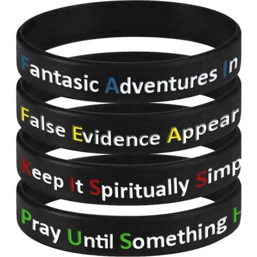 300pcs Celebrate Recovery with These Inspirational Silicone Bracelets Rubber Wristbands Free Shipping by DHL