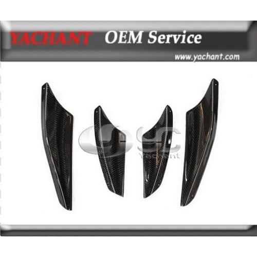 Carbon Fiber VS Style Front Bumper Canards 4pcs Fit For 2008-2010 Mitsubishi Lancer Evolution EVO 10 X