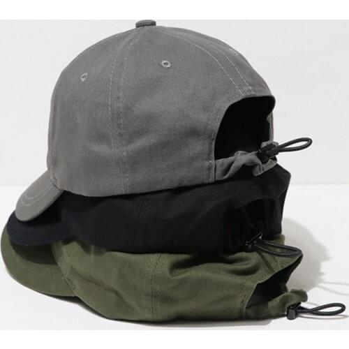 Drawstring Plain Baseball Caps For Men Women Summer Beach Sun Hats Snapback Bonnet Trucker Cap Dad Hat Hip Hop Visor Adjustable