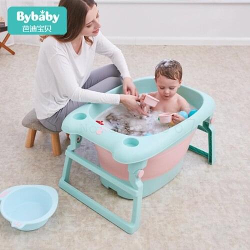 Childrens Bath Bucket Folding Bath Bath Bath Bath Baby Swimming Bucket Newborn Large Bath Bucket Household Baby Bath