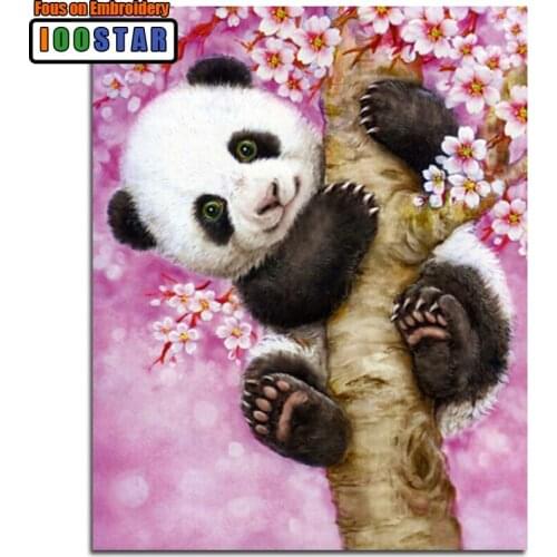 DPF Diamond Embroidery Animals Panda Diamond Painting Cross Stitch Picture Of Rhinestones Full Square Diamond Mosaic Kits