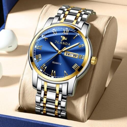 Hot 2021 Popular Jinfengda Genuine Non Mechanical Mens and Womens Watch Steel Strip Luminous Waterproof Quartz Mens Watch