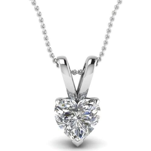 Huitan Temperament Sweet Girl Heart Pendant Necklace Fashionable Versatile Women Accessories Good Quality Statement Jewelry New