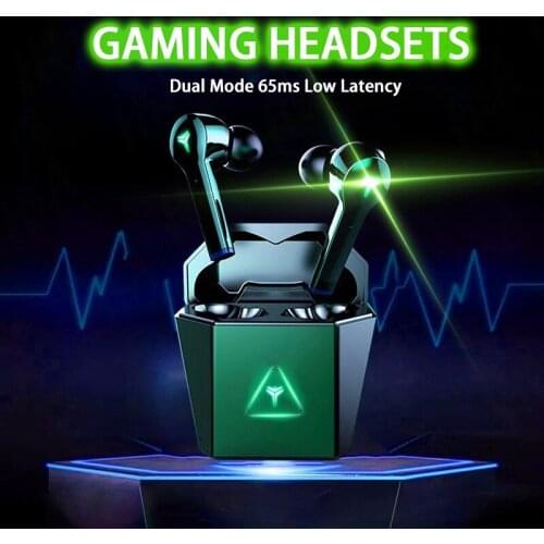 KINGSTAR Gaming Headsets Bluetooth Earphone 65ms Game Low Latency Sports Wireless Headphones Noise Reduction Waterproof Earbuds