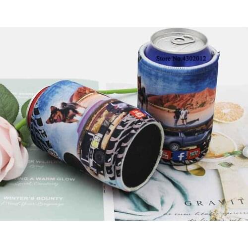 200pcs/lot Printing LOGO Isothermal Cooler For Picnic Beer Can Cover Custom Stubby Holders Insulated Bag Can Cooler Neoprene