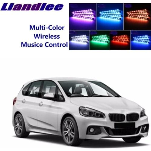 LiandLee Car Glow Interior Floor Decorative Atmosphere Seats Accent Ambient Neon light For BMW 2 F22 F23 F45 F46 2014~2018