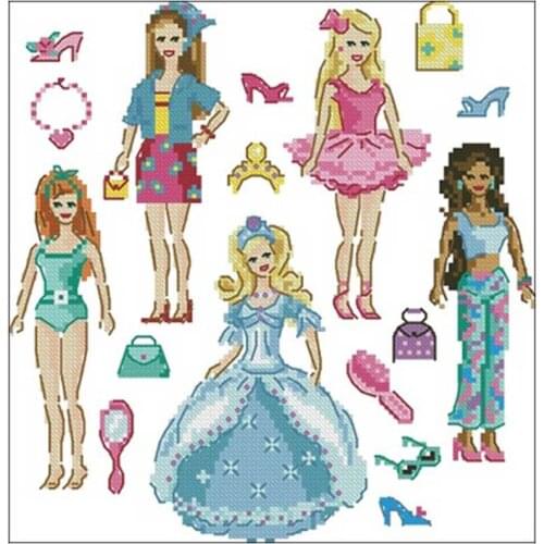 My little accessories patterns Counted Cross Stitch 11CT 14CT 18CT Cross Stitch Kits Embroidery Needlework Sets