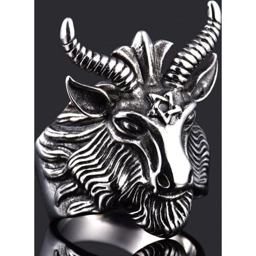 PUNK RING MAN 2017 Stainless Steel Rings ARIES