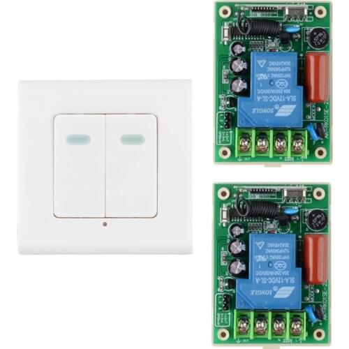 Wirelss Wall Remote Transmitter Panel Sticky RF TX AC220V 30A Relay Remote Control Switch For Living Room Ceiling Lights ON OFF