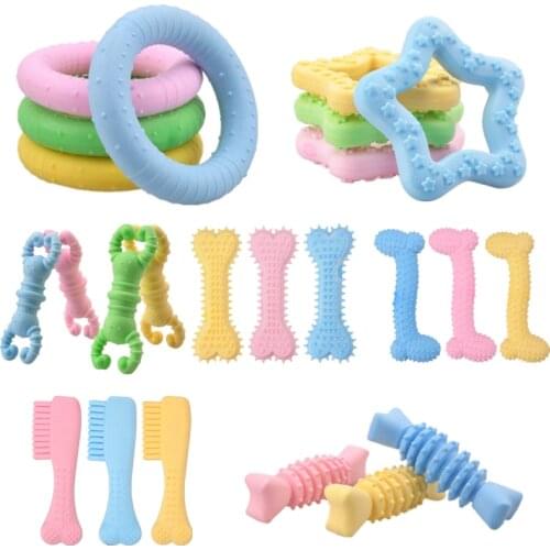 New Rubber Dog Toy with Thorn Bone Rubber Molar Teeth Pet Toy Dog bite Resistant Molar Training Drop Ship