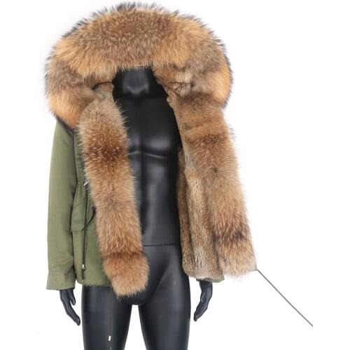 2021 New Winter Jacket Men Clothing Real Rabbit Fur Coat Man Parka Regular Length Plus Size Overcoat Oversized Outerwear
