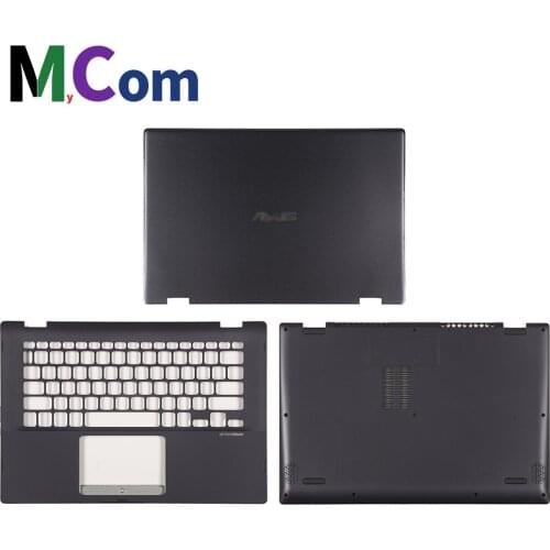 New Original LCD Back Cover Palmrest Cover Bottom Cover For Asus VivoBook Flip 14 TP412 TP412U TP412UA Dark Blue