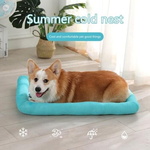 Summer Pet Cool Pad Bite-Resistant Cooling Cat Mat Sleeping Pad Breathable Soft Waterproof Cooling Cat Dog Kennel