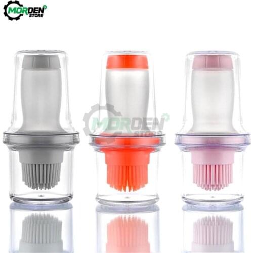 Portable BBQ Silicone Oil Brush Bottle Barbecue Brush with Protective Cover Heat Resistant Baking Tool Pastry Dropship