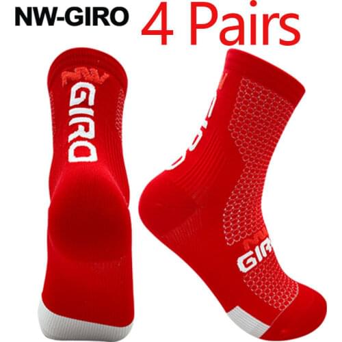 4 pairs Professional Bike Socks Bicycle Compression Sport Sock Men and Women Street sports socks Racing Cycling Socks