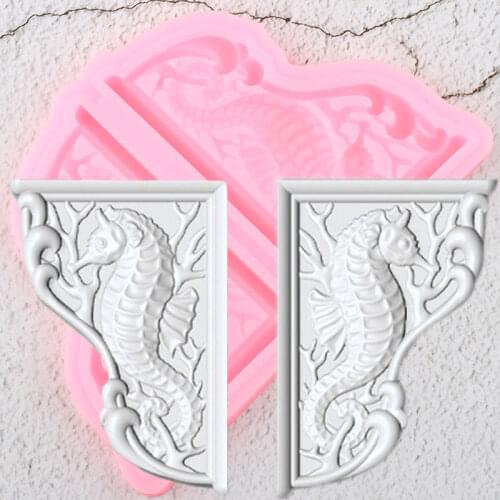 Sea Horse Seaweed Silicone Mold Cupcake Topper Fondant Molds DIY Party Cake Decorating Tools Candy Clay Chocolate Gumpaste Mould