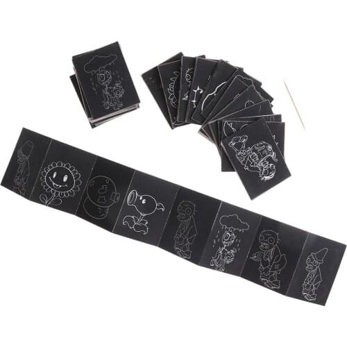 1pack 8 Sheets Painting Scratch Paper Colorful Magic Scratch Art Painting Paper With Drawing Stick Kids Painting Set