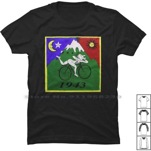 Bicycle Day T-Shirt-1943 Vintage ( Albert Hofmann Lsd ) T Shirt 100% Cotton Bicycle Albert Cycle Cling Tage Ping Bike 1943 Tag