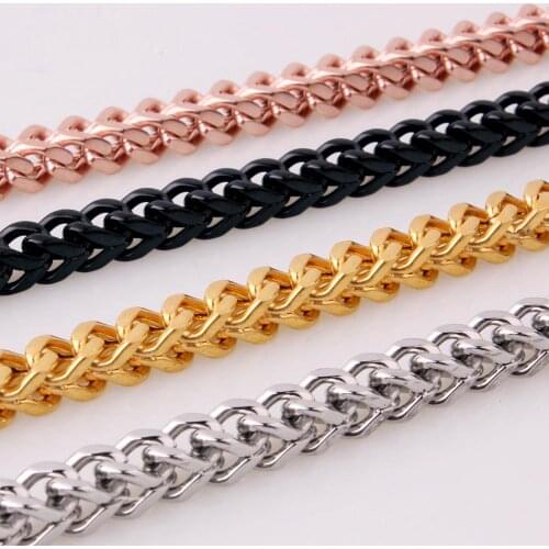Granny Chic Hip Hop Style 6mm Wide Rose Gold Color Men Boys 316L Stainless Steel Figaro Chain Necklace Jewelry 24"/30"