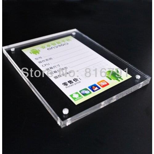 High quality Customized Size Price Tag lables big holder stand for Mobile Phone Camera MP4 tablet store or exhibition display