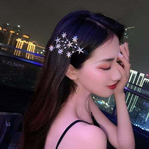 Star Glitter Diamond Hairpin Side Clip Girl Side Bangs Clip
