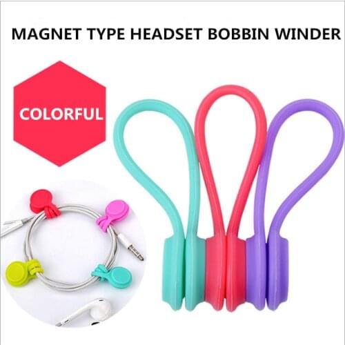 3Pcs/Pack Earphone Cord Winder Cable Holder Organizer Clips Multi Function Durable Magnet Headphones Winder Cables