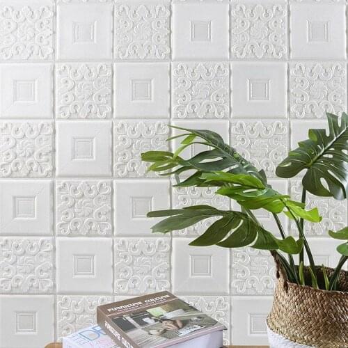 3D Texture Home Room Wallpaper Stickers Decoration Waterproof Brick Grain Self-adhesive Foam Wall Sticker Wall Home Decoration