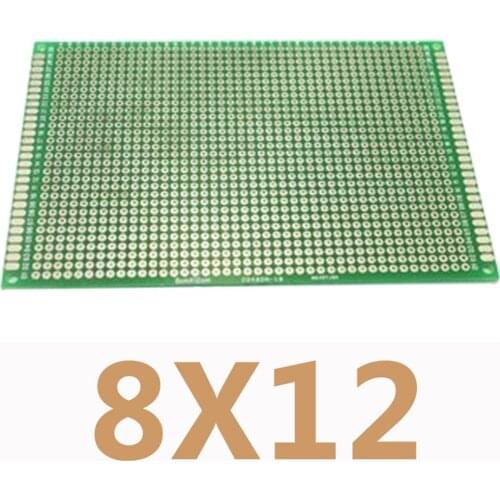5pcs/lot 8X12cm Double Side Copper Prototype PCB 8X12cm Universal Printed Circuit PCB Board Protoboard DIY