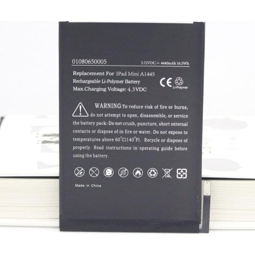 5pcs/lot A1445 replacement battery for ipad mini 1 for iPad mini1 repair build-in battery 4440mAh A1432 A1454 A1455 batteria