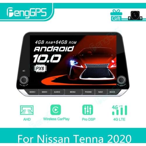 For Nissan Tenna 2020 Android Car Radio Stereo Multimedia Player 2 Din Autoradio GPS Navigation PX6 Unit Screen Display