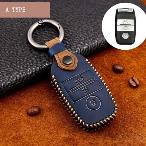Genuine leather Car key cover case fob key bag for Kia Sorento Rio Rio5 Optima K5 K4 KX3 L260 QL Sportage Ceed Cerato K2 kxcross
