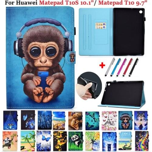 For Huawei MatePad T10s Case AGS3-L09 W09 AGR-L09 Kawaii Kids Stand Tablet Caqa For Huawei Matepad T10 T 10s Cover 10.1 9.7 inch
