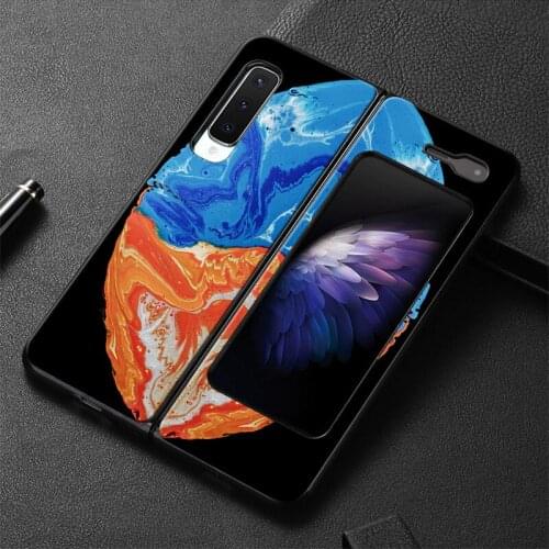 Z Fold 2 Funda Case for Samsung Galaxy Z Fold 2 Case Planet Vintage Matte PU Leather Coque Phone Case Cover Capa Z Fold 2