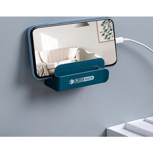 Plug Holder Punch Free Stable Fashion Wall Mounted Data Cable Organizer Wall-Mounted Kitchen Cord Storage Rack Hanger Hook