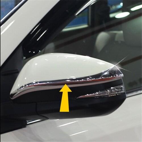 For 2014 2015 Toyota Highlander Kluger XU50 ABS Chrome Side Door Mirror Rear View Cover Trim Molding Protector Exterior Trims