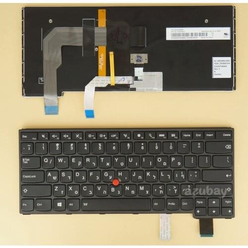 Hebrew HB Keyboard for Lenovo Thinkpad Yoga 14, Yoga 460, P40 Yoga, S3, 00UR253 00UR216 00HW779 00HW816 01AV096 01AV133, Backlit