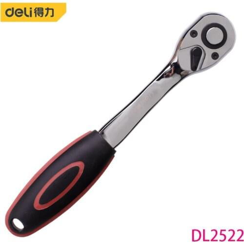 Deli DL2522 Ratchet Wrench 40# Chrome Vanadium Steel Forging Auto Repair Tools Home Repair Tools Hand Operated Tools 72 Teeth