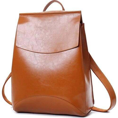 Winmax laptop Leather Backpack Women Backpacks For Teenage Girls School Bags Black Summer Brand Vintage Backpack Mochilas Mujer