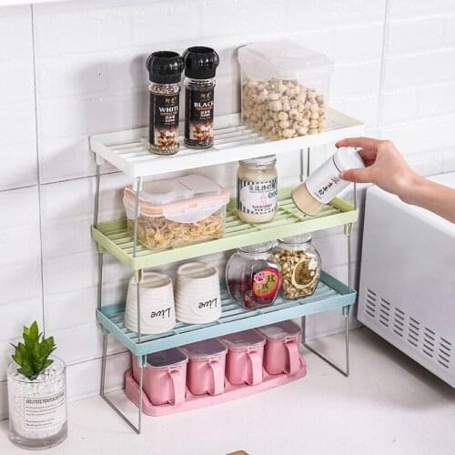 1pcs Kitchen Racks Seasoning Storage Rack Floor Plastic Finishing Rack Spice Seasoning Shelf