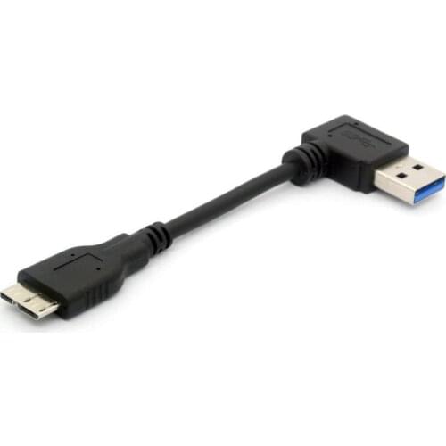 LBSC Micro USB 3.0 Cable, Right Angle USB 3.0 A Male to Micro B Male Adapter Extension Cord