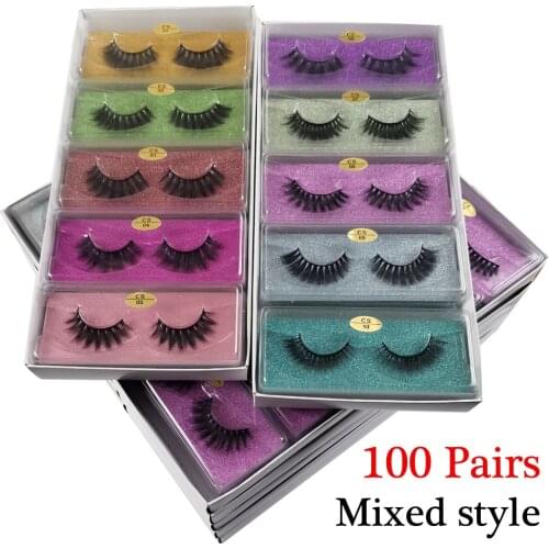 3D Eyelashes Wholesale 10/20/30/40/50/100 Makeup 3D Mink Lashes False Eyelashes Natural Thick Mink Eyelashes In Bulk cilios